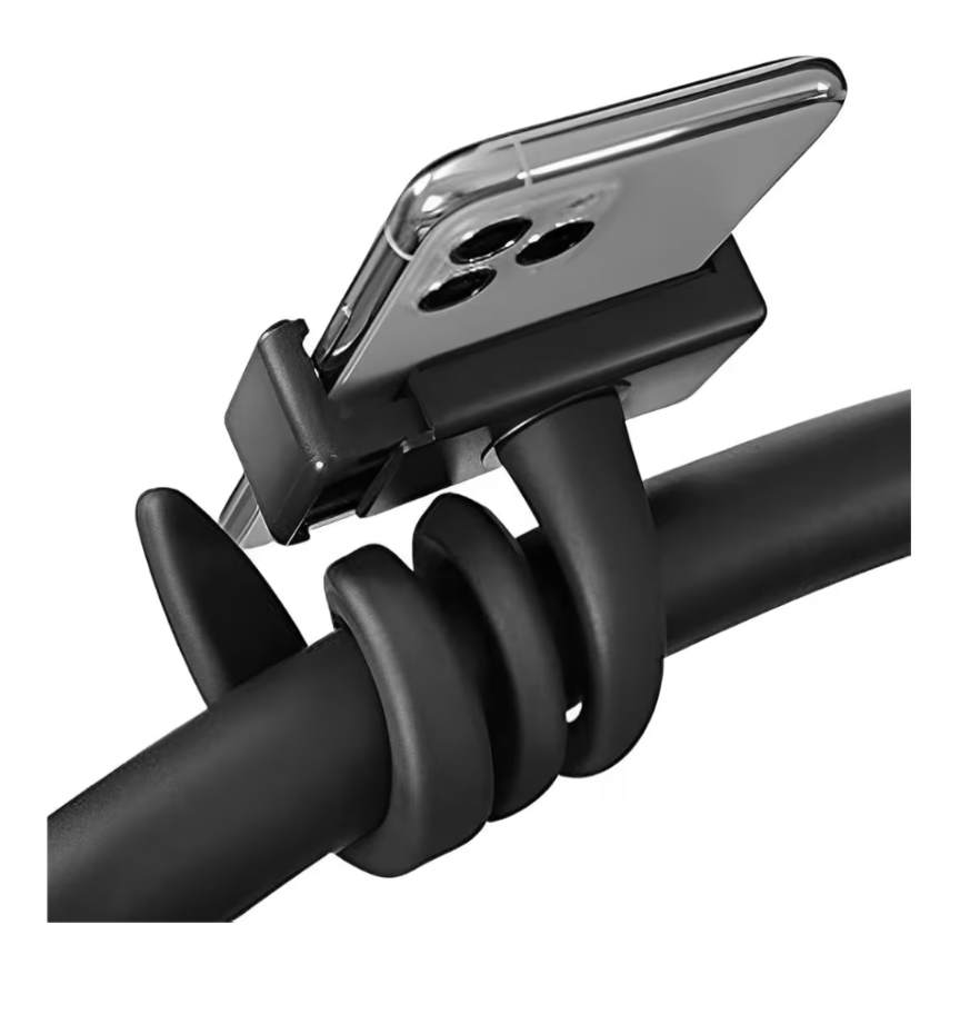 Flexible wrap-around phone mount